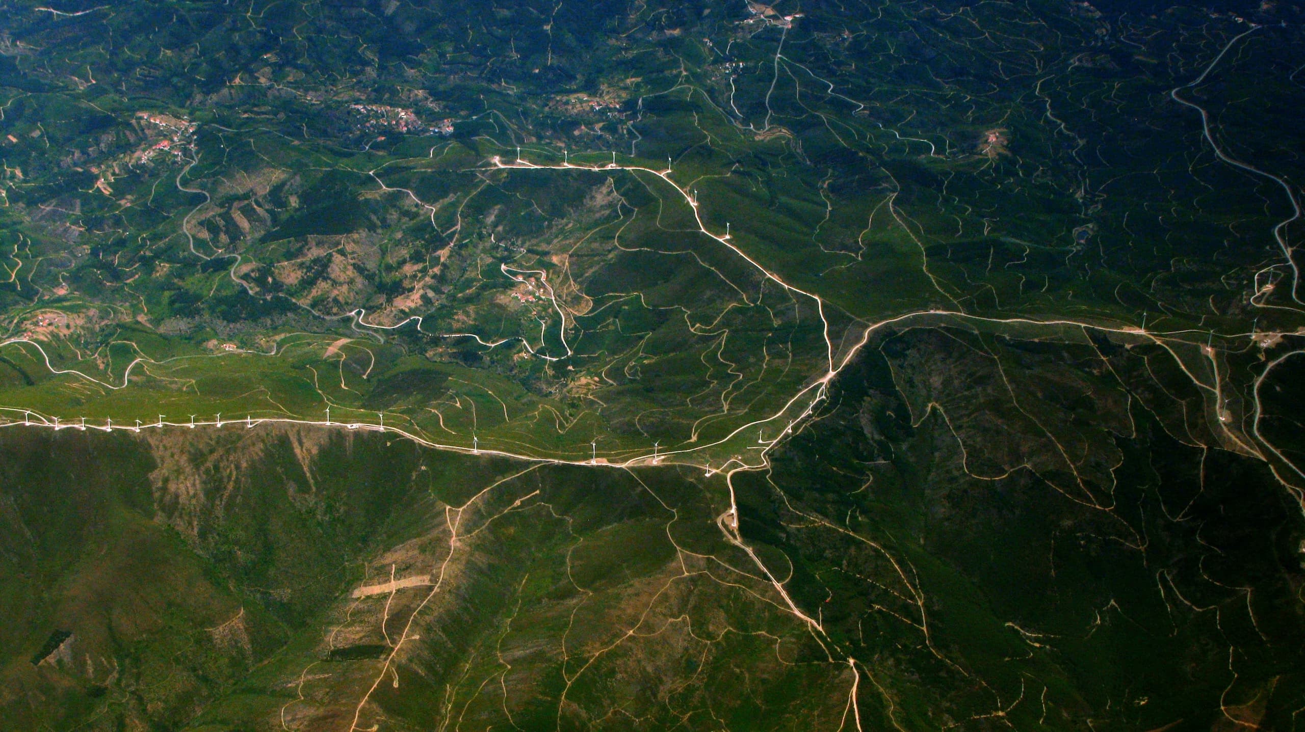 Un dedalo di strade immerse nel verde fotografate dall'alto